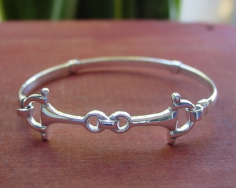 アクセサリー Mexican Vintage Horse Bit Bracelet 925 6.75”, Vintage Mexican 925 Sterling Silver Equestrian Horse
