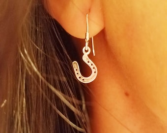 Orecchini a ferro di cavallo in argento sterling: regalo di gioielli equestri