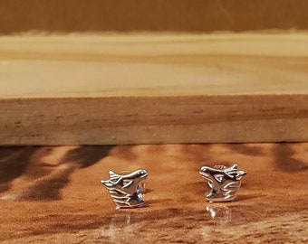 Tiny Hose Stud Earrings Sterling Silver Equestrian Jewelry