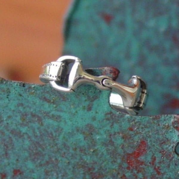 Trens Bit Paard Ring - Trens Bit Sterling Zilver - Paardensport Sieraden - Paardenring - Paardenliefhebber Cadeau - Geweldig detail - Maten 4 tot en met 11