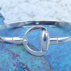 Bit Bangle Horse Bangle Bracelet Sterling Silver - Equestrian Jewelry ...
