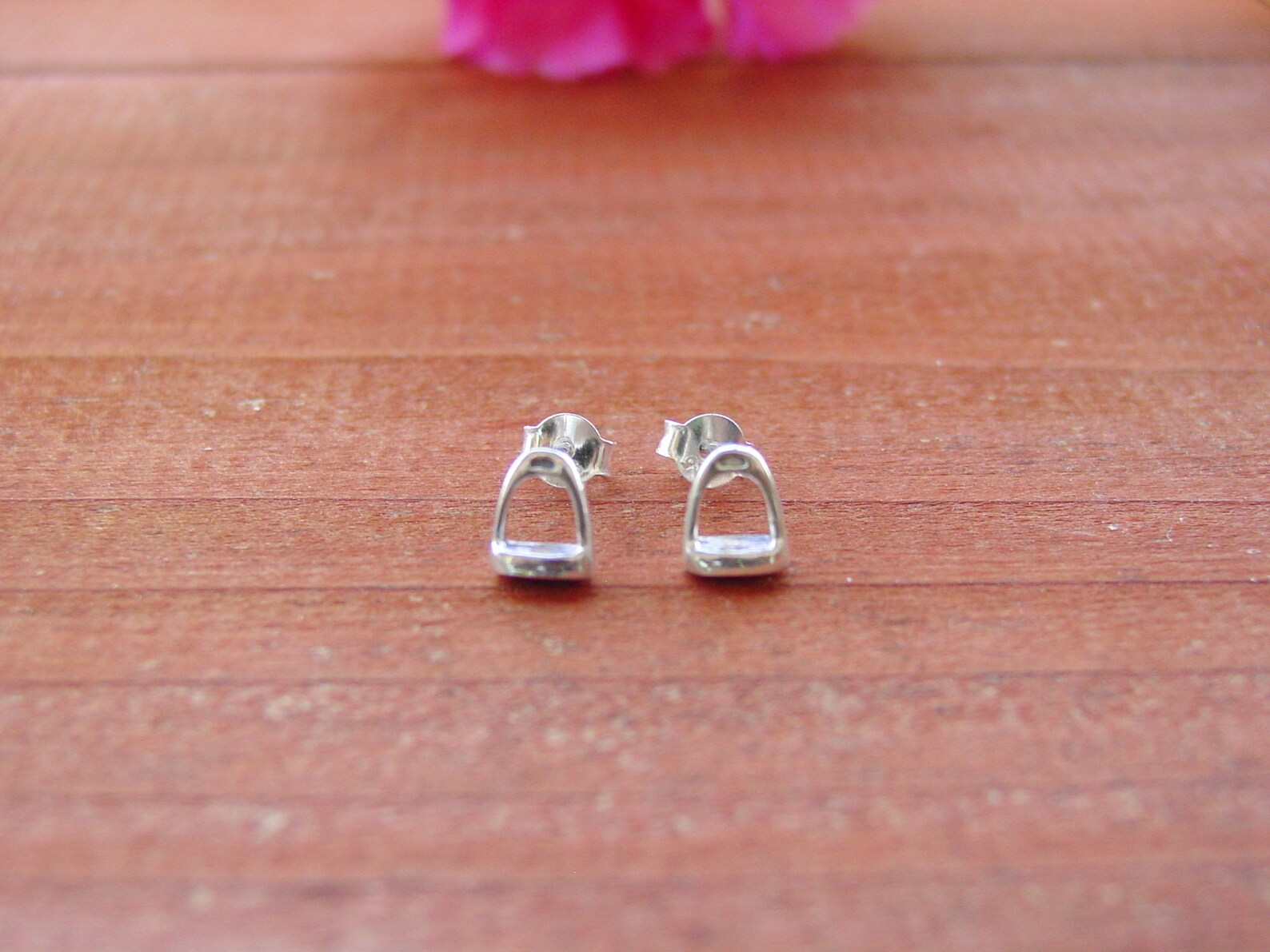 Stirrup sterling silver earrings 925 x 1 pair Horse Stirrups