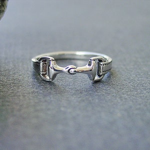 Snaffle Bit Horse Ring Snaffle Bit Sterling Silver Equestrian Jewelry Horse Ring Horse Lover Gift Great Detail Sizes 4 thru 11 image 5