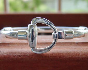 Brazalete de filete de plata de ley hecho a mano: joyería ecuestre