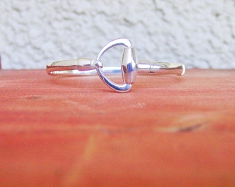 Brazalete de filete de plata de ley: joyería ecuestre