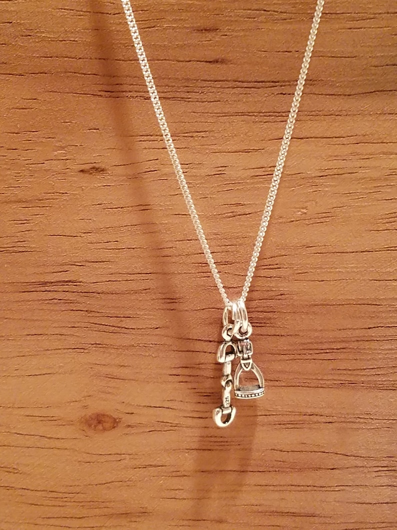 Horse Necklace Equestrian Necklace Stirrup Necklace Etsy