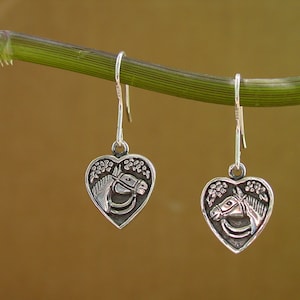Sterling Silver Horse Heart Earrings: Equestrian Jewelry Gift