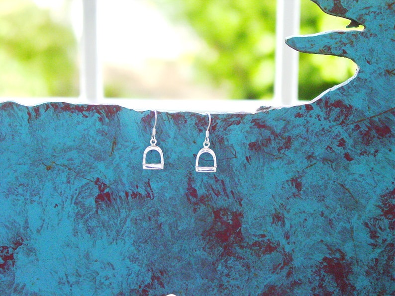 Stirrup Horse Sterling Silver Earrings Equestrian Jewelry Etsy