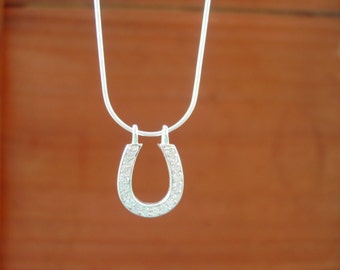 OHAYOO Collana A Ferro Di Cavallo In Argento 925 Con Opale - Portafortuna Talismano | Gioiello Donna Con Zirconi, Catena 45cm + 5cm, Regalo In Scatola