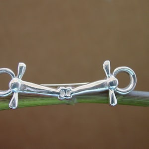 Sterling Silver Snaffle Bit Pin: Equestrian Brooch