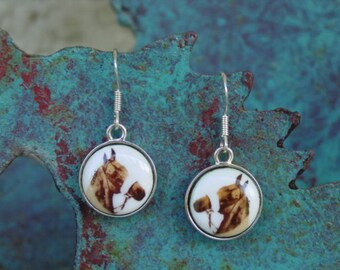 Red Rum Enamel Horse Earrings Sterling Silver - John Henry Jokey Horse  Racing Jewelry - Ceramic Horse Jewelry