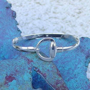 Bit Bangle Horse Bangle Bracelet Sterling Silver - Equestrian Jewelry ...