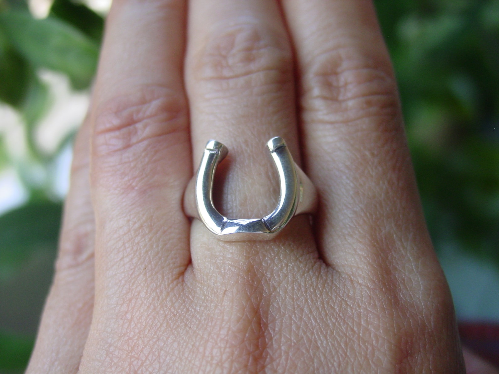 Horseshoe Ring Sterling Silver Horseshoe Men's Ring | Etsy