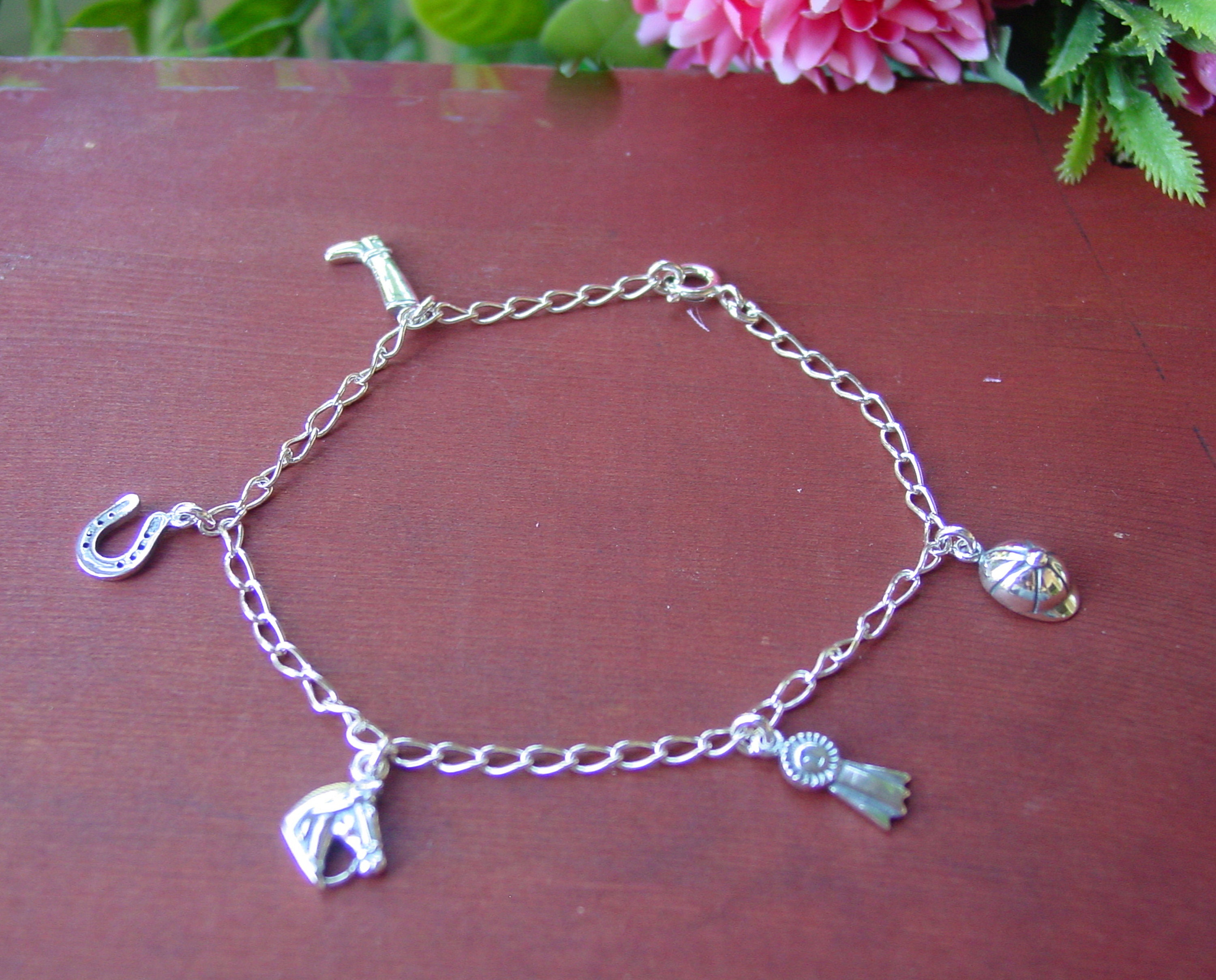 Equestrian Charm Bracelet Horse Jewelry Horseshoe Jewelry Etsy
