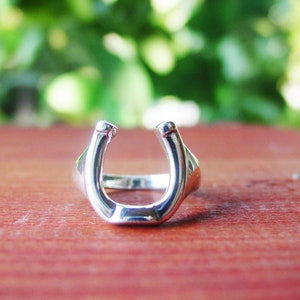 Hufeisen Ring Sterling Silber - Hufeisen Ring - Reiter Ring