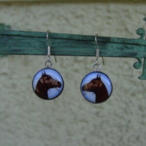 Equestrian Jewelry Horse Head Enamel Earrings Horse Sterling Silver Horse Jewelry Equestrian Earrings Horse Lover Gifts image 5