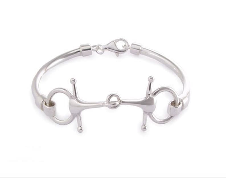 Snaffle Bit Horse Bangle Bracelets Horse Sterling Silver Etsy Australia
