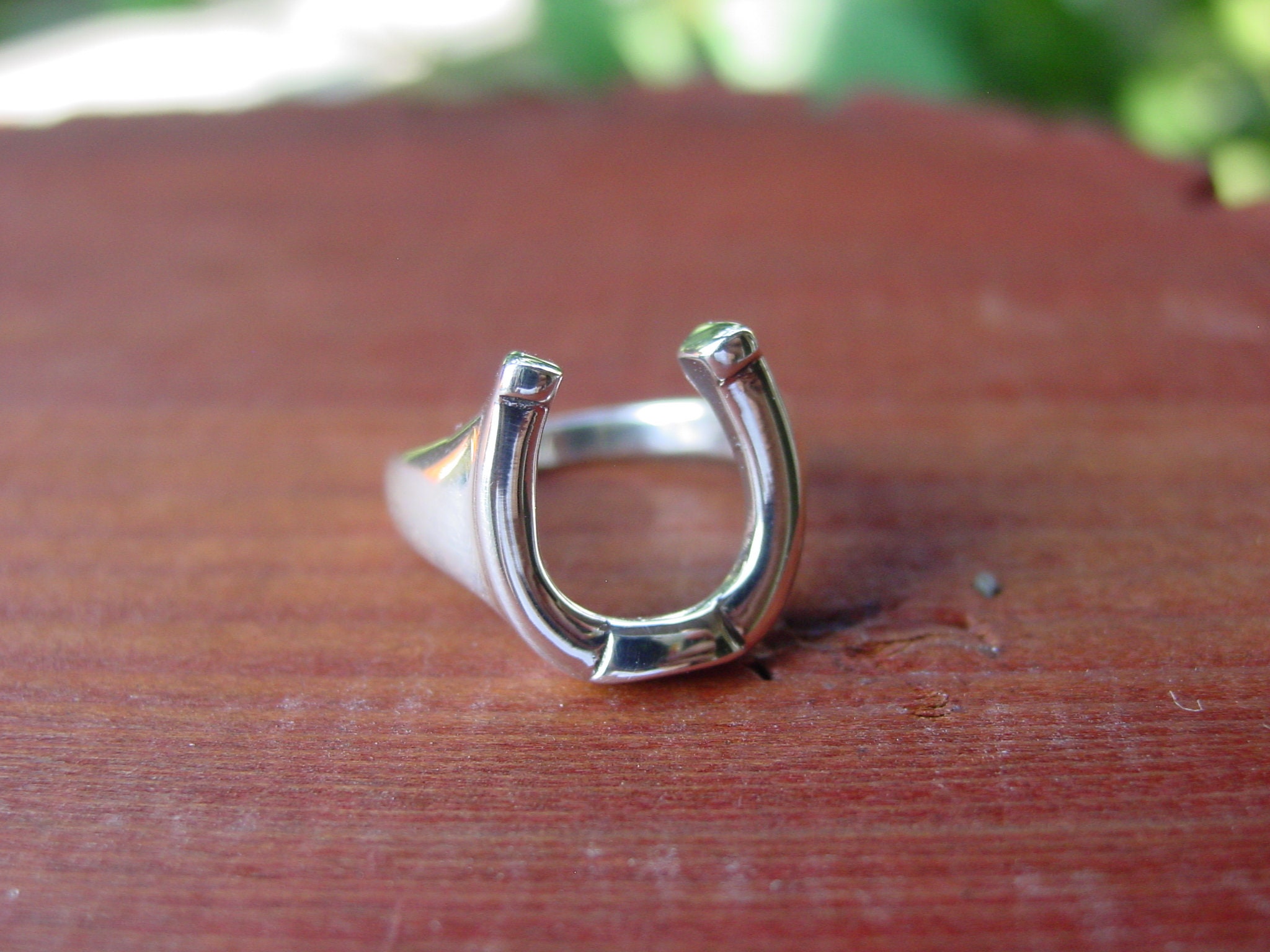 Horseshoe Ring Sterling Silver Horseshoe Men's Ring | Etsy