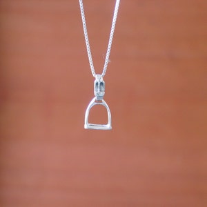 tiny stirrup pendant