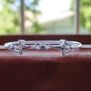 Small Snaffle Bit Child Bangle Sterling Silver Horse Bit Horse Jewelry ...