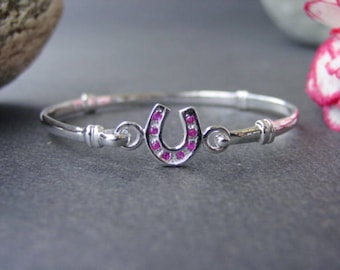 Sterlingzilveren hoefijzerarmband: ruitersieraden