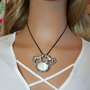 Mother of Pearl Rearing Horse  Brooch - Pearl Pin Pendant - Horse Sterling Silver - Equestrian Brooch - Horse Lover Gift - Horse Jewelry