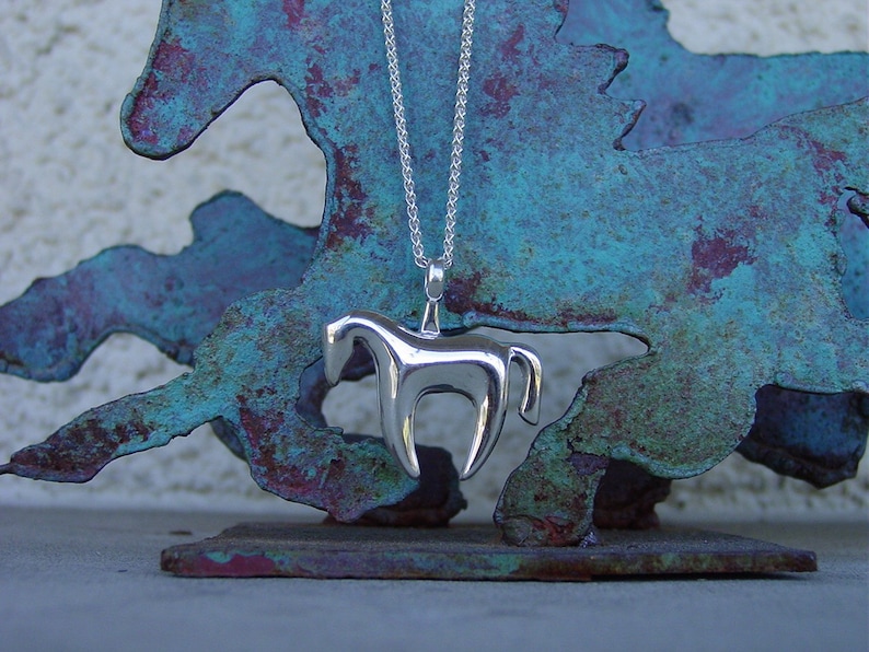 Picasso horse necklace
