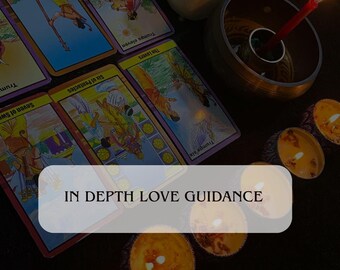 Lectura de Tarot del Amor a la Misma Hora (PDF) / Percepción psíquica del amor, lectura de relaciones, mensajes telepáticos, guía profunda