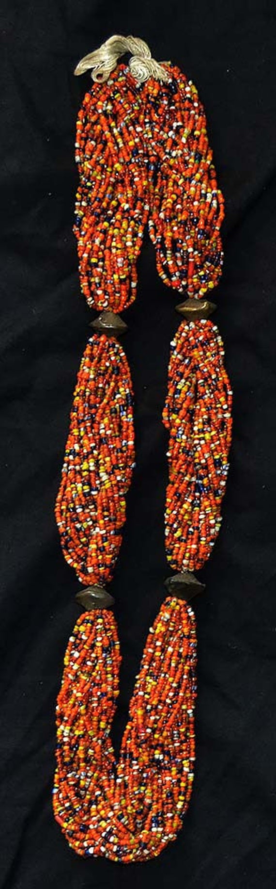 Old Multistrand Beaded Tribal Necklace From Orissa