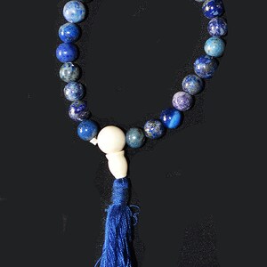 Lapis Bead Wrist Mala