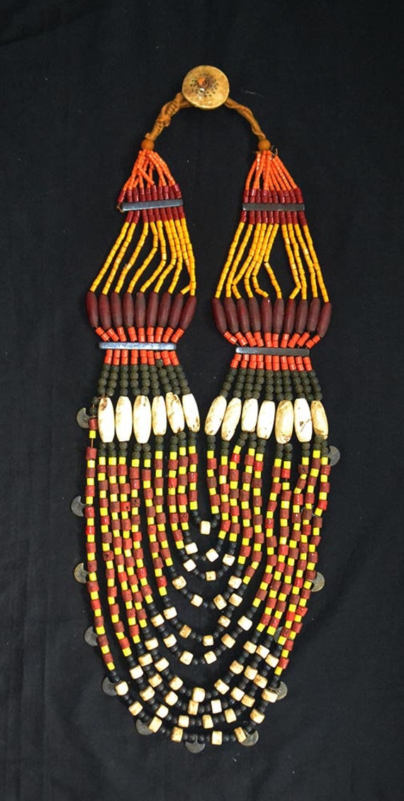 Old Konyak Naga social status necklace