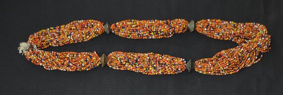 Old Multistrand Beaded Tribal Necklace From Oriss… - image 2