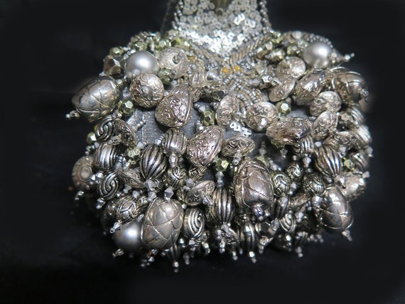 Little Clutch Handbag Covered With An Array Of Br… - image 5