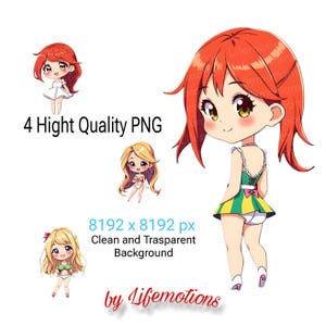 4 クリップアートちびかわいい、T シャツごとのイラスト、スクラップブッキング、ポスター Unici