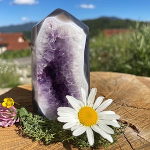 Amethist-agaatgeode, spirituele kristallen druse