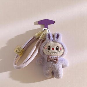 Pluche konijnenmonsters sleutelhangers, kawaii sleutelhangers, schooltashanger, schattige telefoonriem, handgemaakte tasdecoratie, tasbedel, peutercadeau