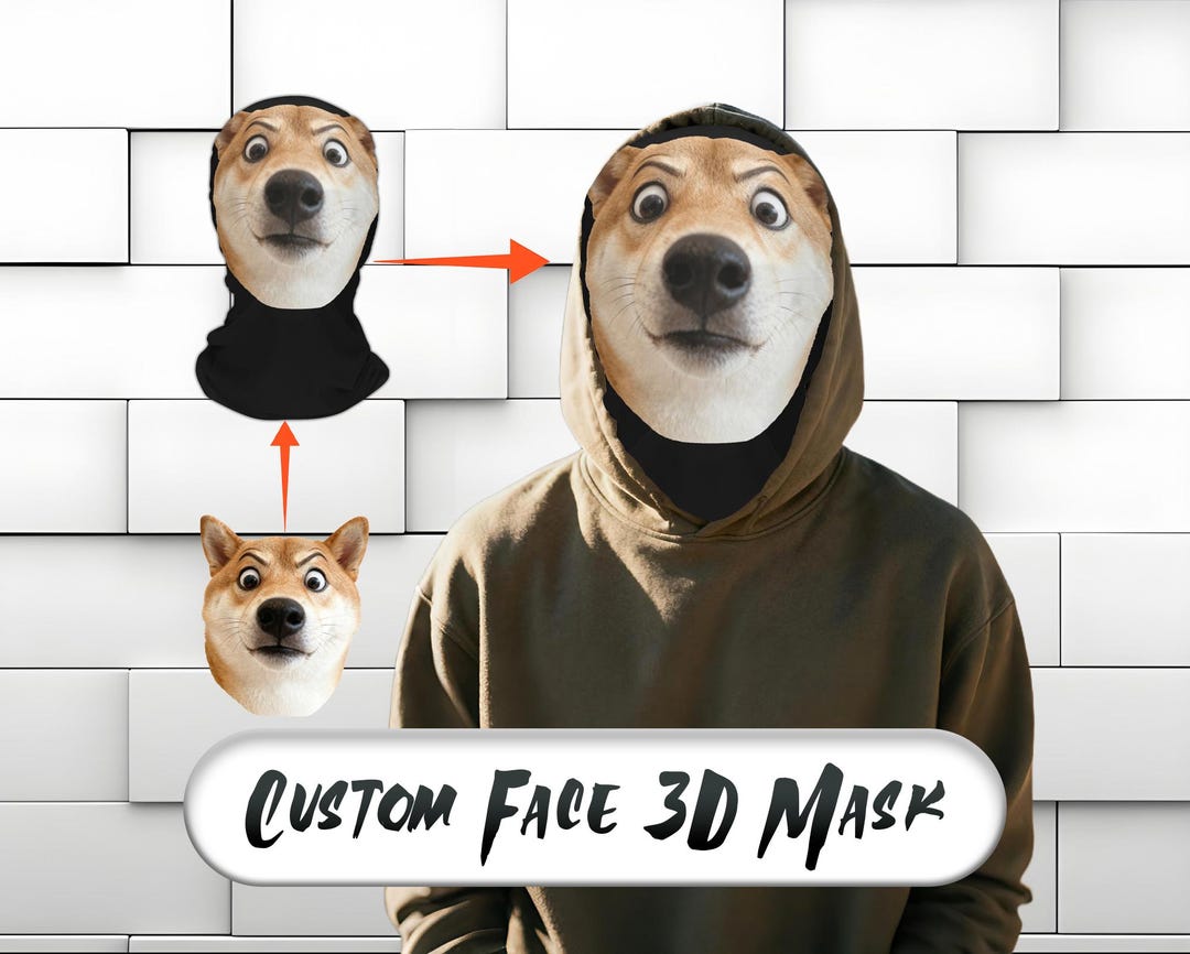 Custom Face Mask Bandana: Personalized Prank Gift, Reusable Funny Cover ...