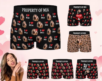 Custom Underwear with face,100% Cotton Underwear,Personalized Face Boxers,Custom Anniversary Gift,Birthday Gift for Him,Anniversary Gift Him