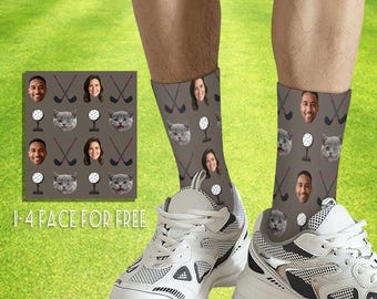 Custom Golf Socks with Photo Logo Personalized Golf Team Socks Golf Tournament Gift for Him Her