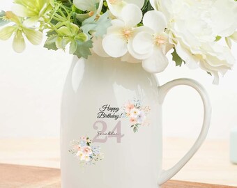 Gift for Aunt , Gift for Nanna, Personalised If nanny's were flowers, Jug Vase, Gift for Mum, Gift for Mom, Grandma, Gift for Her