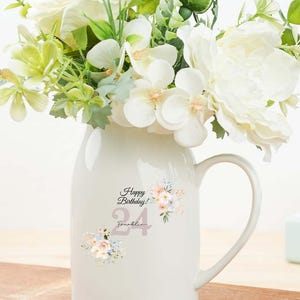 Birthday Gift for Mum, Gift for Nanna, Personalised If nanny&#39;s were flowers, Jug Vase, Gift for Mum, Gift for Mom, Grandma, Gift for Her