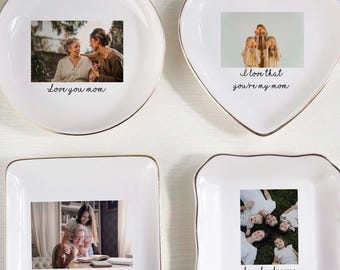 Fotocadeaus voor moeder trouwdag, verjaardagscadeau voor moeder fotocadeau, sieradenschaal moeder, fotosnuisterijschaal, moeder van de bruid fotocadeaus