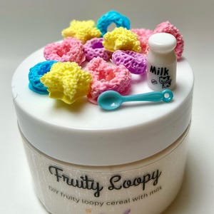 Fruity Loopy Butter Slime: DIY Cereal, Vanilla Scented - Kids Birthday Gift