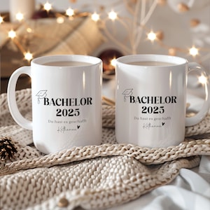 Personalisiertes Abschluss Geschenk Bachelor, Bachelor Geschenk Frau, Geschenk Abschluss Studium, Bachelor Abschluss Tasse, Graduation Tasse