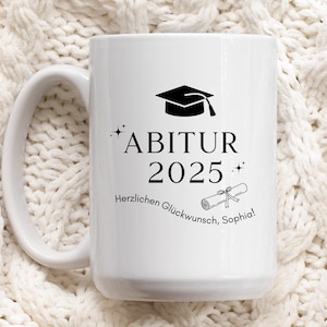 Tasse Abitur personalisiert, Abitur Geschenk, Abi 2025, Abschluss Geschenk, Schulabschluss, Abitur 2025, personalisiertes Abschlussgeschenk