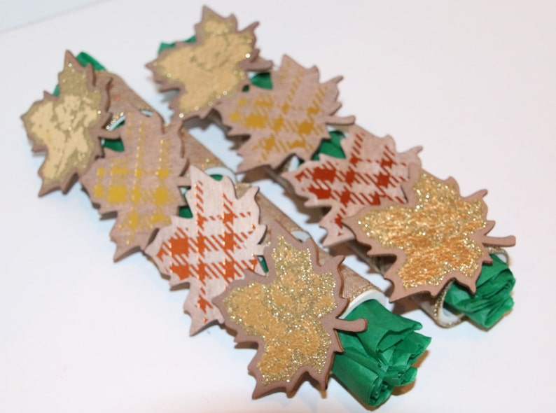 Leaf Napkin Rings Set of 8