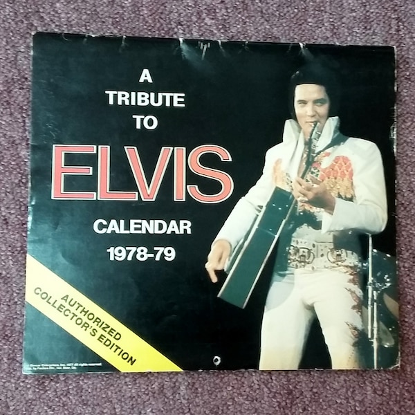 Elvis Calendar Etsy