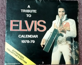 Calendario vintage de homenaje a Elvis Presley (1978-79), edición de coleccionista