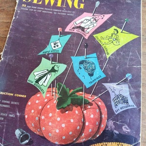 Vintage Smart Sewing Magazine 55 Sewing Projects Plus Beautiful Fashion Illustration 50's Mid Century Fashion Sewing Patterns Ephemera