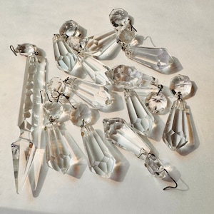 Vintage Chandelier Crystals Sold Separately Drops Spears Teardrop Glass Prisms